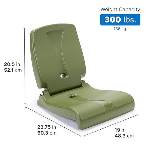 스텝2 Step2 Foldable Adult Flip Seat, Portable Outdoor Chair for Poolside, Tailgating, Camping, Sporting Events, Picnic and Beach Chair, Provides Back Support When Sitting on Ground, Brown