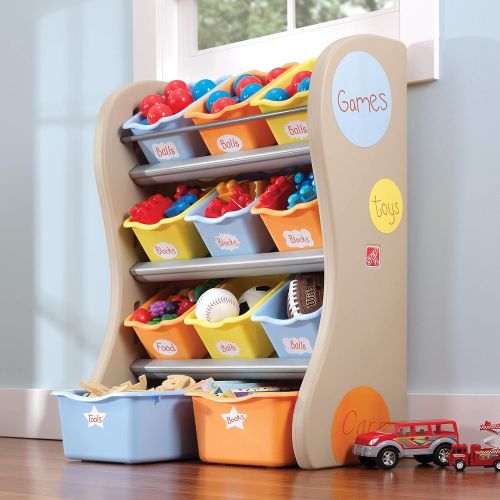 스텝2 Step2 Fun Time Room Organizer And Toy Storage, Tropical