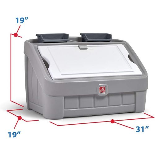 스텝2 Step2 2-in-1 Toy Box & Art Lid | Plastic Toy & Art Storage Container, Thomas the Tank Engine