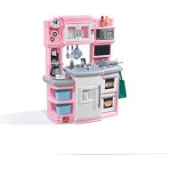 Step2 784200 Great Gourmet Kitchen | Durable Kids Kitchen Playset with Lights & Sounds | Pink Plastic Play Kitchen, 16.75 x 39 x 46 inches