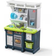 Step2 Lifestyle Custom Kitchen Playset for Kids - Durable Cooking Pretend Toys with 20 Piece Accessory Set