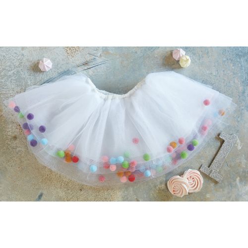  Stephan Baby My First Tutu Available in 5 Styles, Tulle with Floating Pom-Poms, Fits 6-12 Months