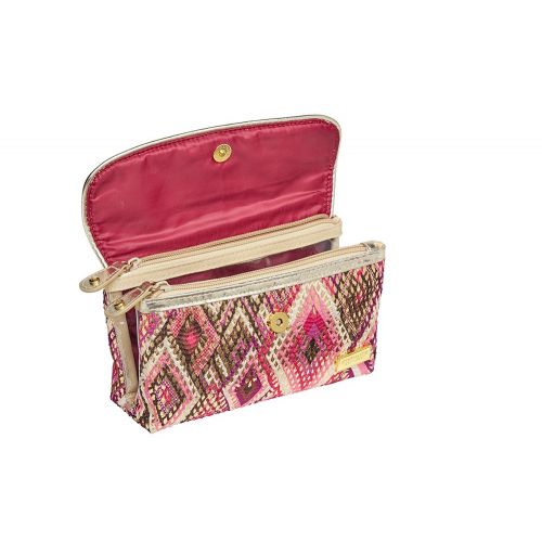  Stephanie Johnson Womens Istanbul Pink Katie Folding Cosmetic