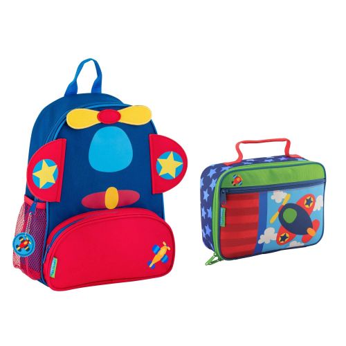  Stephen Joseph Boys Sidekick Airplane Backpack and Lunch Box for Kids