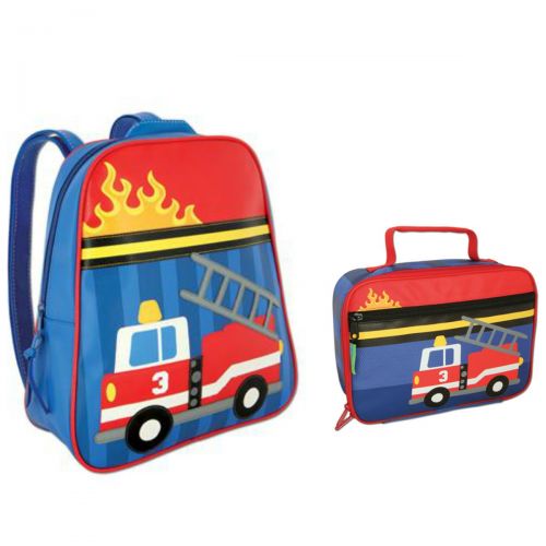  Stephen Joseph Fire Truck Backpack and Lunch Box Combo - Boys Backpacks