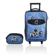 Stephen Kids Luggage Set, Large Rolling Piece and Travel Toiletry Case (Rhinestone Angel Wings) - Obersee