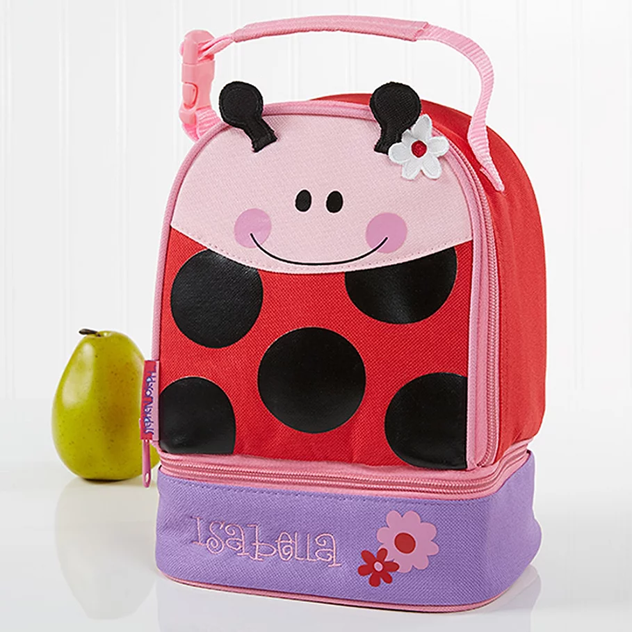  Stephen Joseph Embroidered Ladybug Lunch Bag in Red