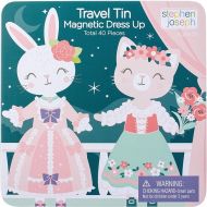 Stephen Joseph, Travel Tin Magnetic Dress Up,Bunny and Cat Small, 40 unique pieces