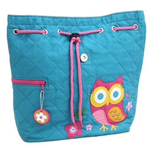  Stephen Joseph 13.5 Custom Embroidered Quilted Backpack (Owl - Teal)
