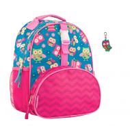 Stephen Joseph Girls Mini Owl Print Backpack and Zipper Pull