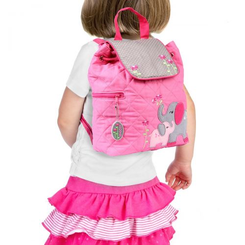  Stephen Joseph Girls Quilted Elephant Backpack and Lunch Box for Kids