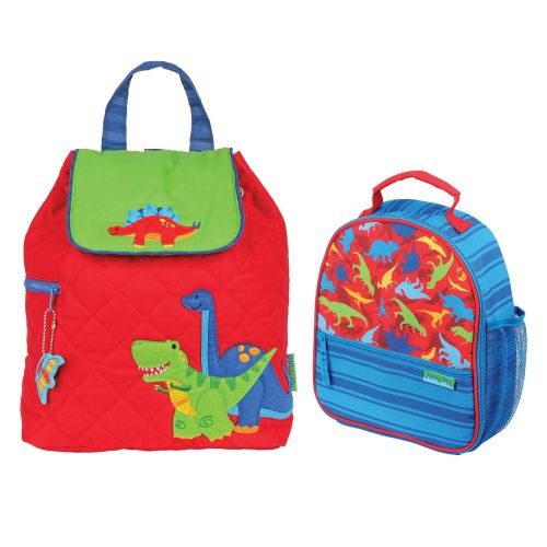  Stephen Joseph Boys Quilted Dinosaur Backpack and Dinosaur Print Lunch Box