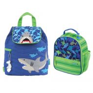 Stephen Joseph Quilted Shark Backpack and Shark Print Lunch Box