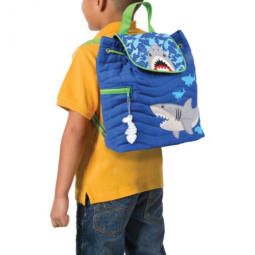  Stephen Joseph Quilted Shark Backpack and Shark Print Lunch Box