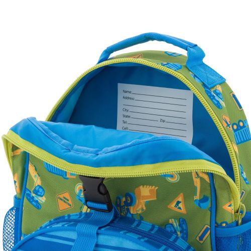  Stephen Joseph Boys Construction Print Backpack and Lunch Box for Kids
