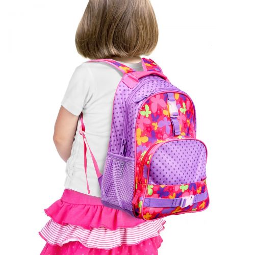  Stephen Joseph Girls Butterfly Print Backpack and Lunch Box with Zipper Pull Charm