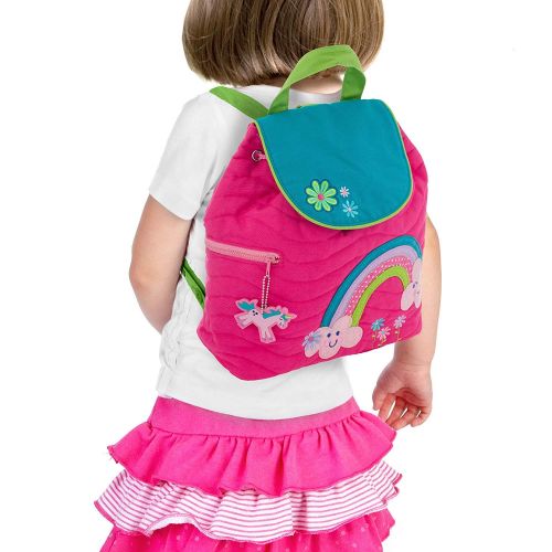  Stephen Joseph Girls Quilted Rainbow Backpack with Coloring Activity Book