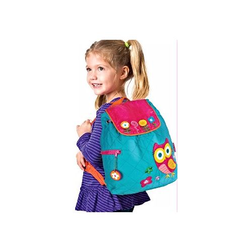  Stephen Joseph Quilted Owl Backpack and Owl Lunch Pal Combo - Cute Girls Backpacks