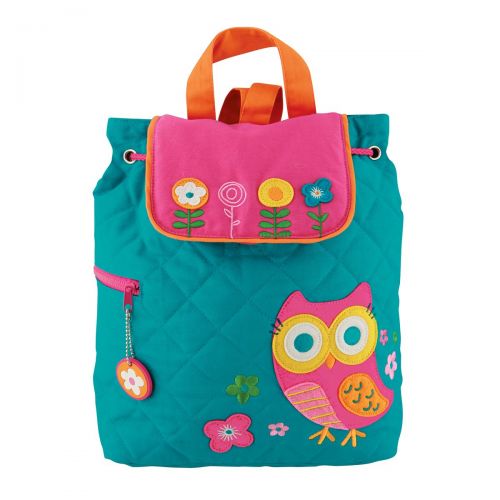  Stephen Joseph Quilted Owl Backpack and Owl Lunch Pal Combo - Cute Girls Backpacks