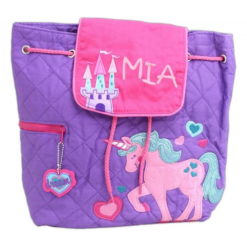  Stephen Joseph 13.5 Custom Embroidered Quilted Backpack (Unicorn)