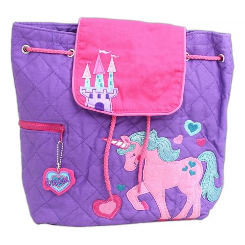  Stephen Joseph 13.5 Custom Embroidered Quilted Backpack (Unicorn)