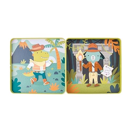  STEPHEN JOSEPH, Travel Tin Magnetic Dress Up, Dino and Dog