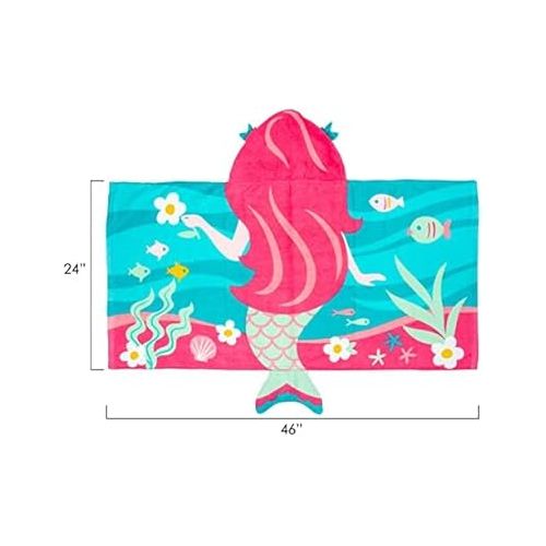  Stephen Joseph girls HOODED TOWEL, Mermaid, 46 X24 US