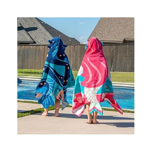  Stephen Joseph girls HOODED TOWEL, Mermaid, 46 X24 US