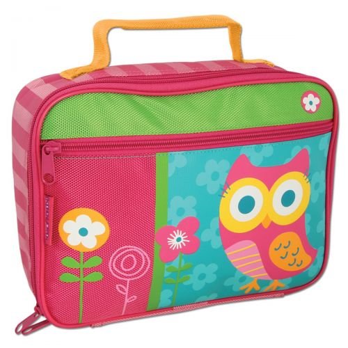  Stephen Joseph Quilted Owl Backpack Book Bag and Lunch Box with Activity Pad