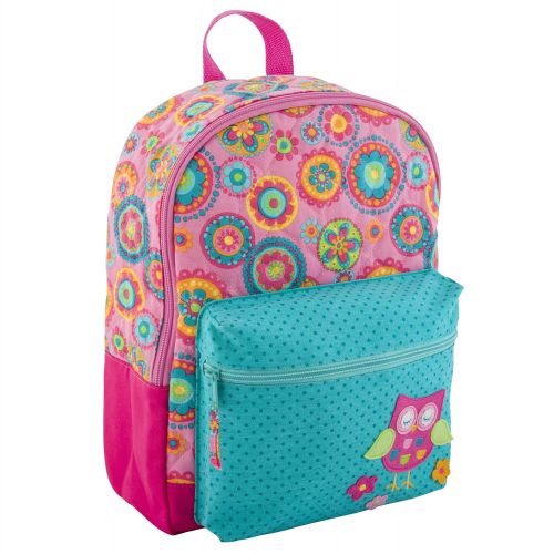  Stephen Joseph Quilted Owl Backpack Book Bag and Lunch Box with Activity Pad