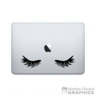 Etsy Eyelashes Macbook Decal - Girl Laptop Decal - Closed Eyes Decal Stickers