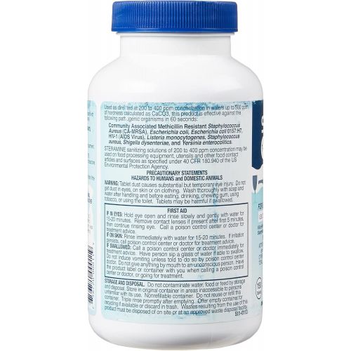  Steramine Quaternary Sanitizing Tablets, Case of 6