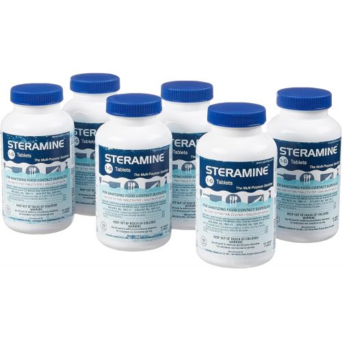 Steramine Quaternary Sanitizing Tablets, Case of 6
