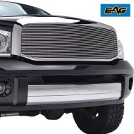 Stereo EAG Chrome Billet Grille+Shell Compatible with 06-08 Dodge Ram 1500/06-09 2500/3500