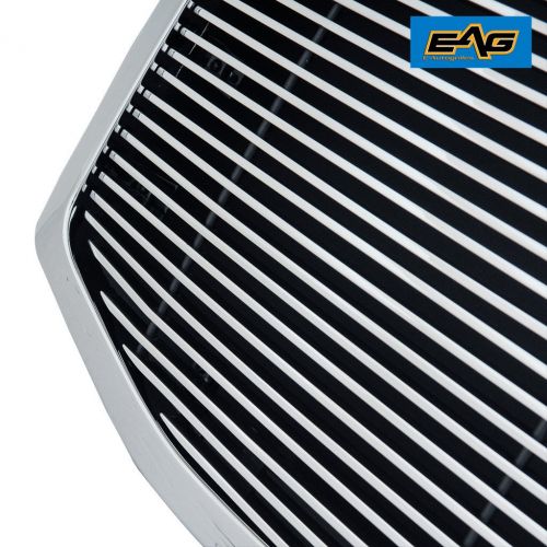  Stereo EAG Chrome Billet Grille+Shell Compatible with 06-08 Dodge Ram 1500/06-09 2500/3500