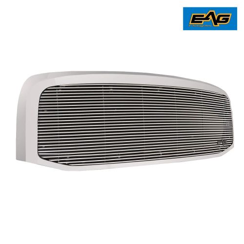  Stereo EAG Chrome Billet Grille+Shell Compatible with 06-08 Dodge Ram 1500/06-09 2500/3500