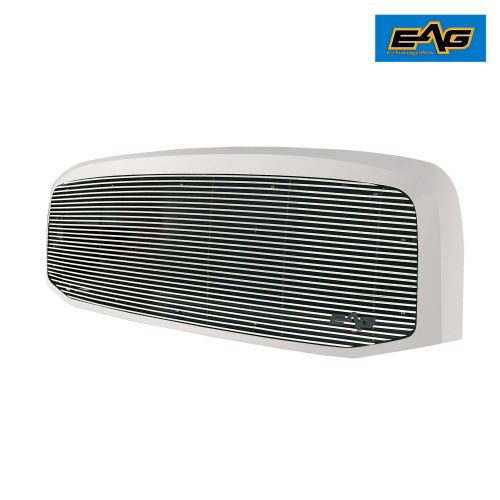  Stereo EAG Chrome Billet Grille+Shell Compatible with 06-08 Dodge Ram 1500/06-09 2500/3500