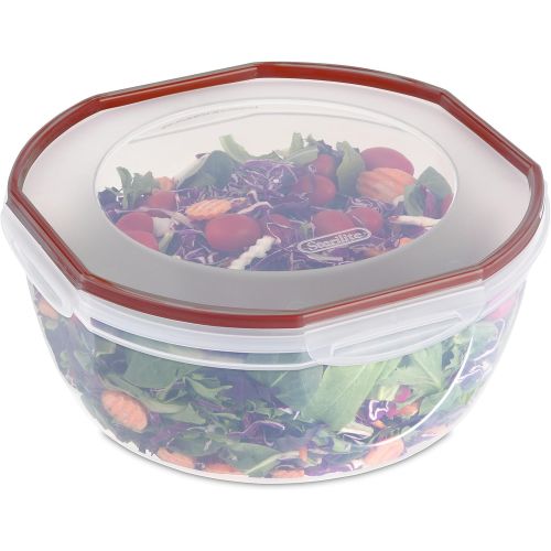  Sterilite 03958602 Ultra Seal 8.1 Quart Bowl, Clear Lid & Base w/ Red Rocket Gasket, 2-Pack: Food Savers: Kitchen & Dining