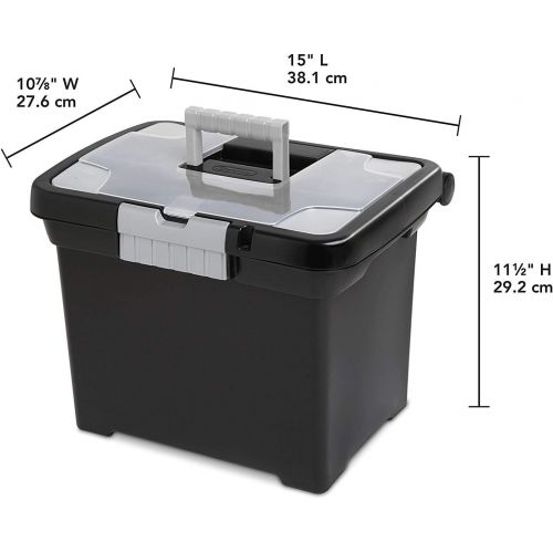  STERILITE Sterilite Portable File Box with Handle and Clear Lid (12 Pack) | 18719004