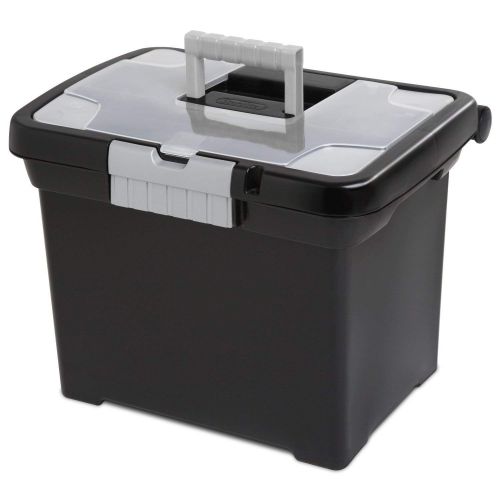  STERILITE Sterilite Portable File Box with Handle and Clear Lid (12 Pack) | 18719004