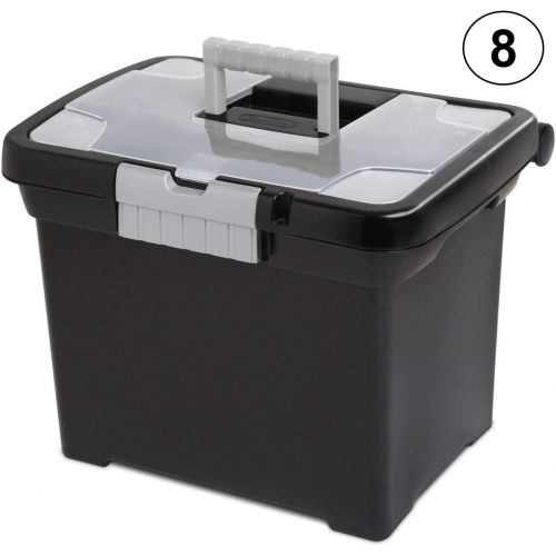  STERILITE Sterilite Portable File Box with Handle and Clear Lid (12 Pack) | 18719004