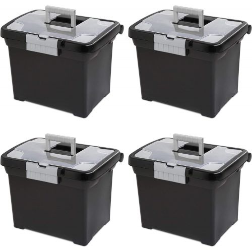  STERILITE Sterilite Portable File Box with Handle and Clear Lid (12 Pack) | 18719004
