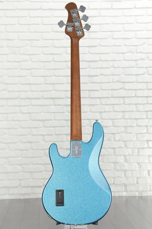  Sterling By Music Man StingRay RAY34 Bass Guitar - Blue Sparkle with Bag