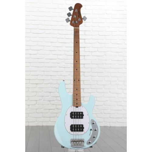  Sterling By Music Man StingRay RAY34HH Bass Guitar - Daphne Blue with Bag