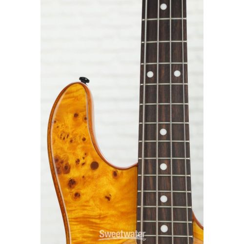  Sterling By Music Man StingRay RAY34HHPB Dent and Scratch Bass Guitar - Amber