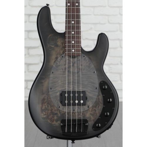  Sterling By Music Man StingRay RAY34PB Bass Guitar - Trans Black