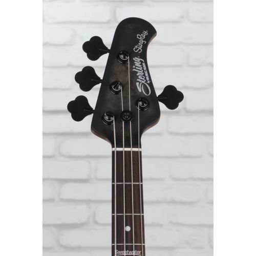  Sterling By Music Man StingRay RAY34PB Bass Guitar - Trans Black