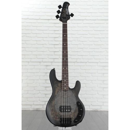  Sterling By Music Man StingRay RAY34PB Bass Guitar - Trans Black