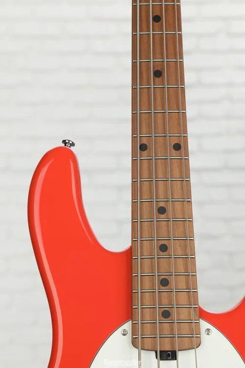  Sterling By Music Man StingRay RAYSS4 Short-scale Bass Guitar - Fiesta Red