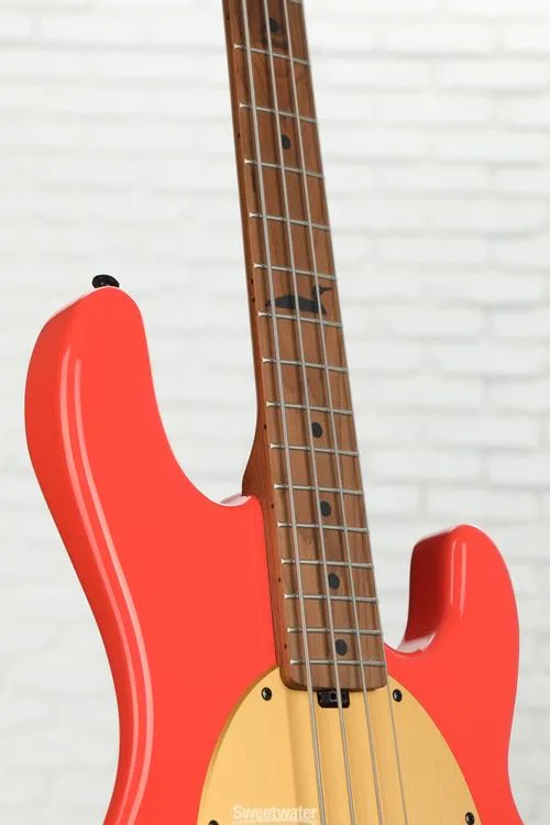  Sterling By Music Man Pete Wentz Signature StingRay Bass Guitar - Fiesta Red